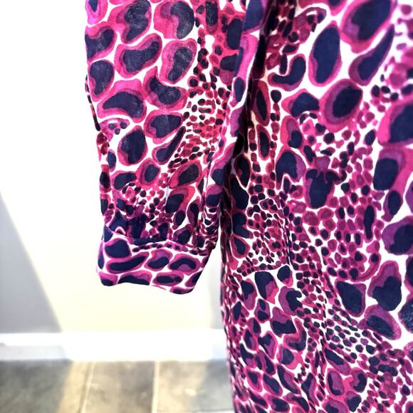 Lilly Pulitzer Davie Hollyhock Gigi Giraffe Print Dress Pink Purple No Belt - Picture 4 of 7